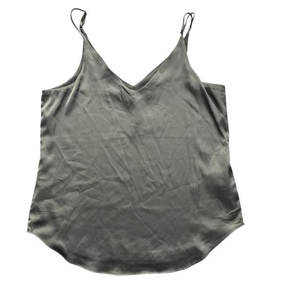 Express Olive Green Cami Tank Top XS Sleeveless V Neck Adjustable Strap New - Picture 1 of 5